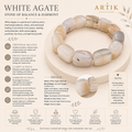 White Agate Soft bangle