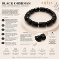 Black Obsidian Soft bangle