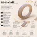 Gray Agate Hard Bangle