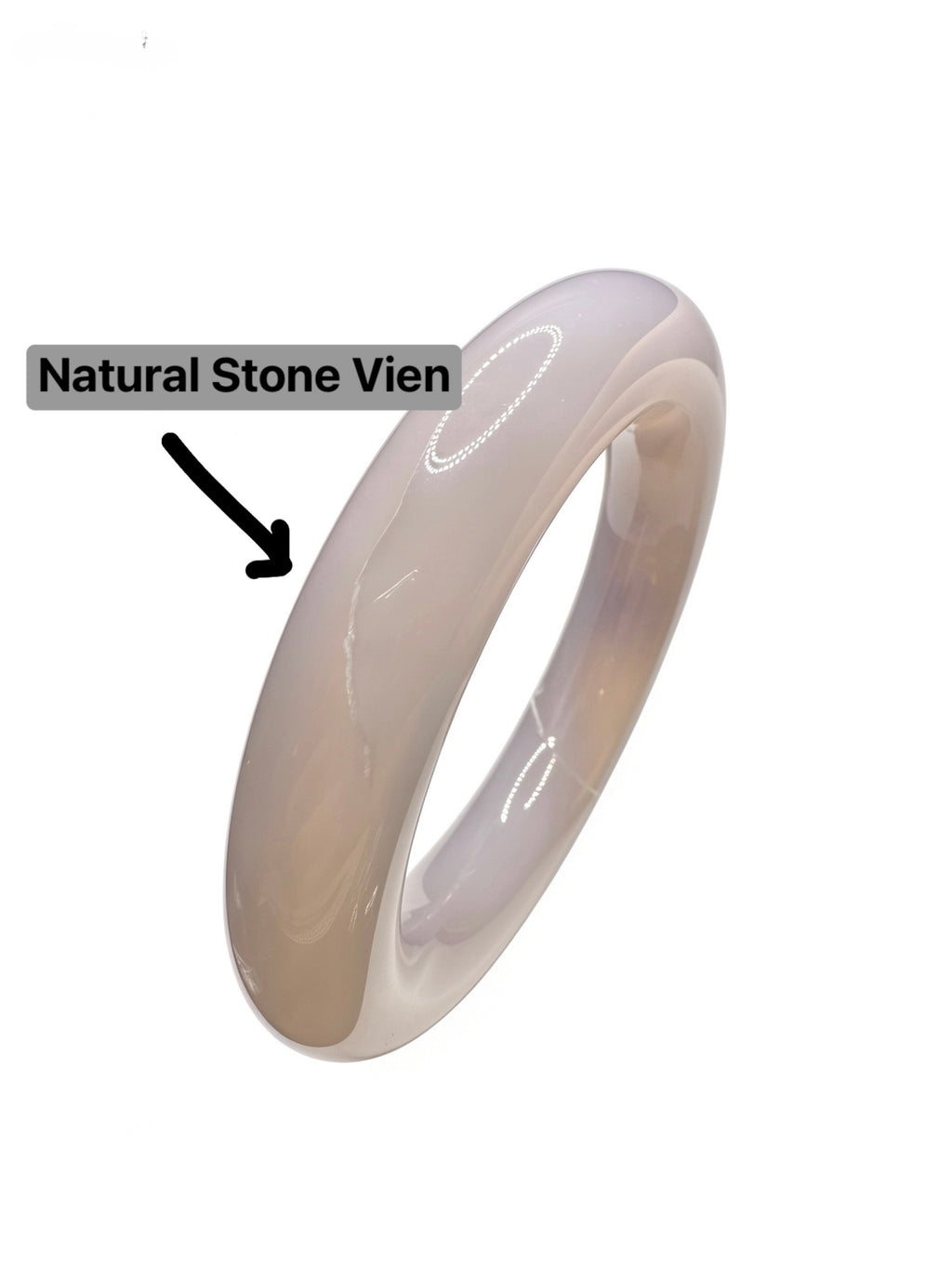 Gray Agate Hard Bangle