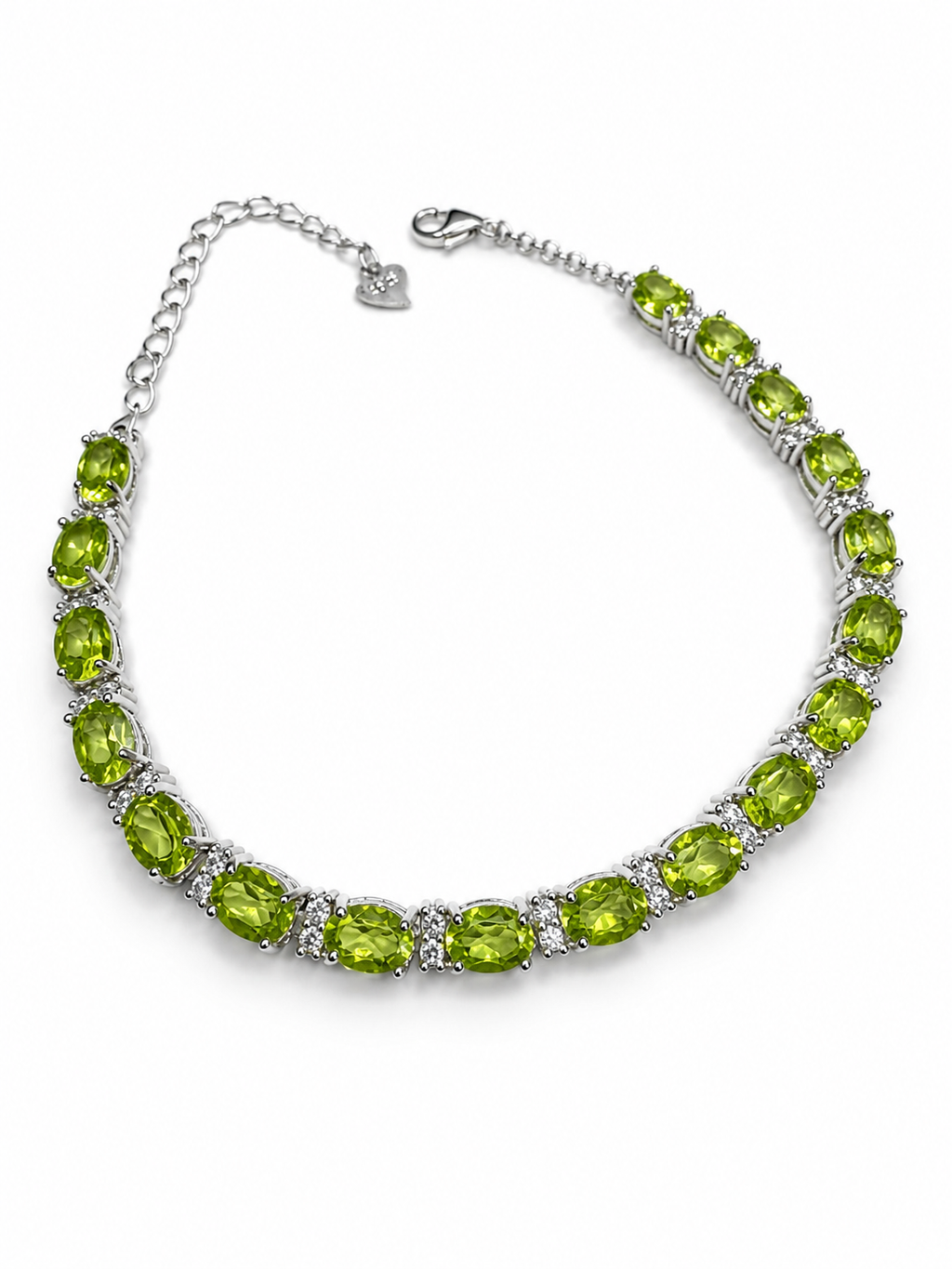 Peridot Tennis Bracelet 925 silver