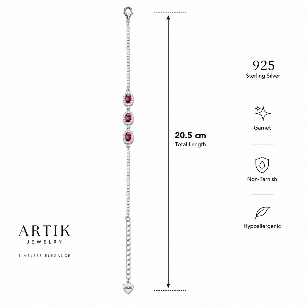 Pink Garnet Bracelet