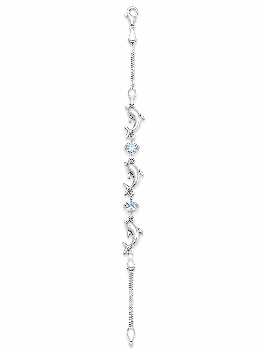 Aquamarine Dolphin Bracelet