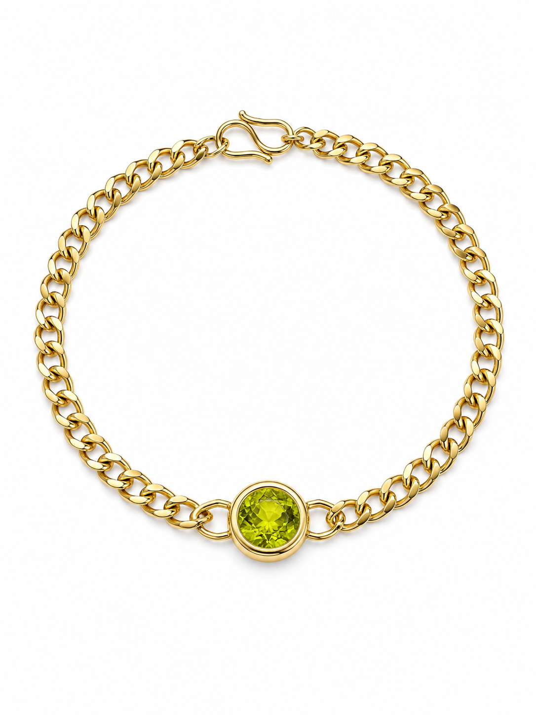 Peridot Gold Plated Bracelet
