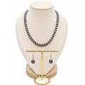 Peacock Gray Pearl Jewelry Set