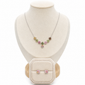 Multi-Color Tourmaline Jewelry set 925 silver