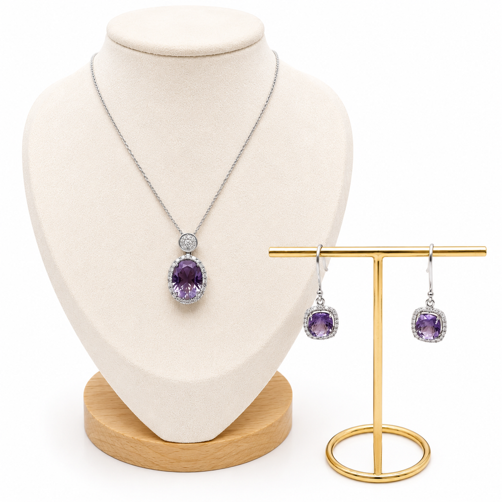 Amethyst Jewelry Set | 925 Sterling Silver