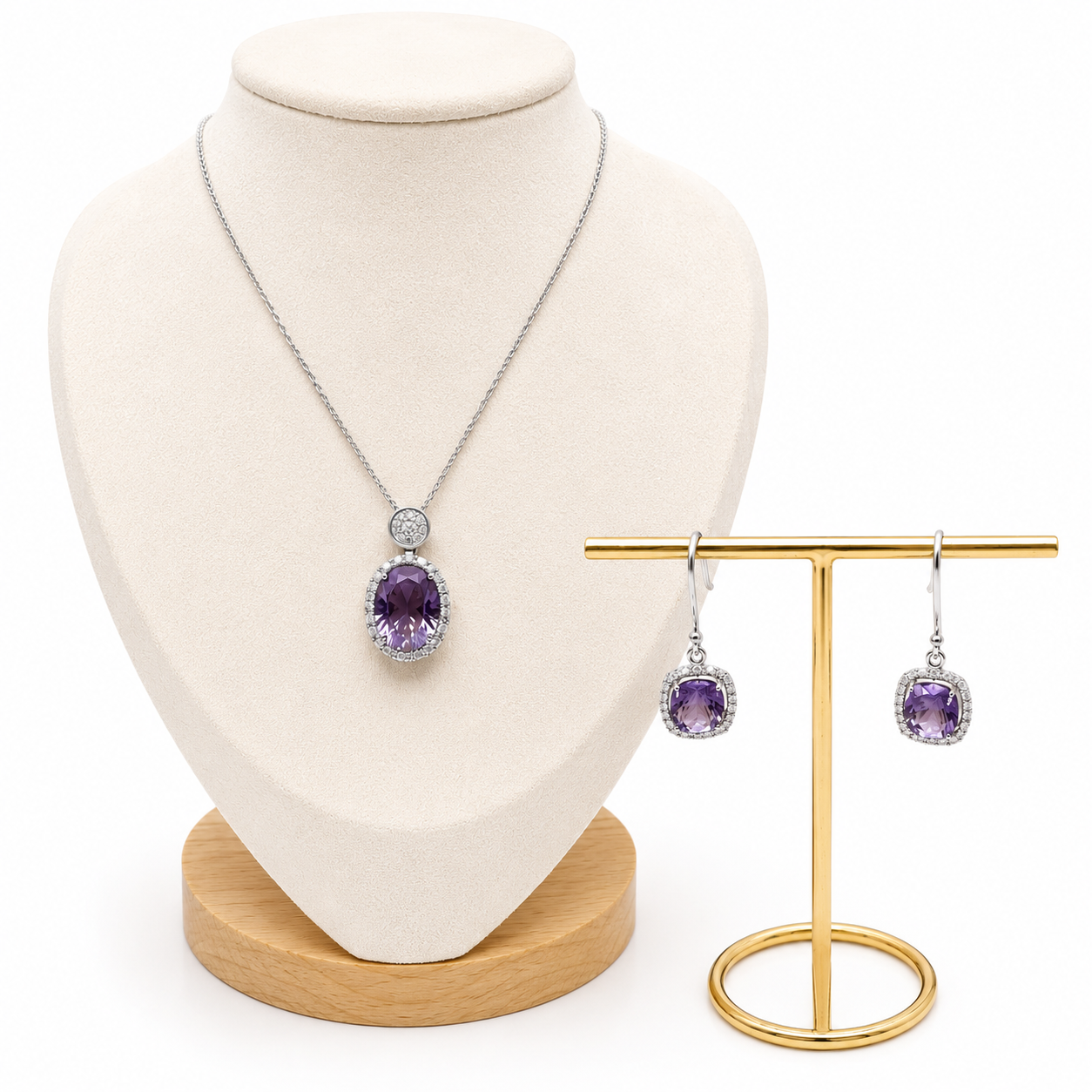Amethyst Jewelry Set | 925 Sterling Silver