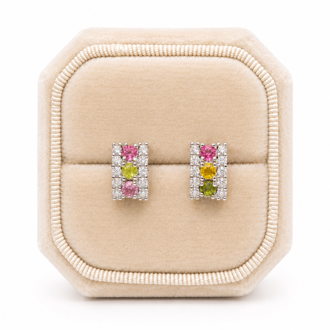 Natural Tourmaline Stud Earrings