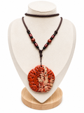 Red Jasper Fu Symbol Prosperity Pendant Necklace