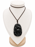 Black Obsidian Dragon Pendant Necklace