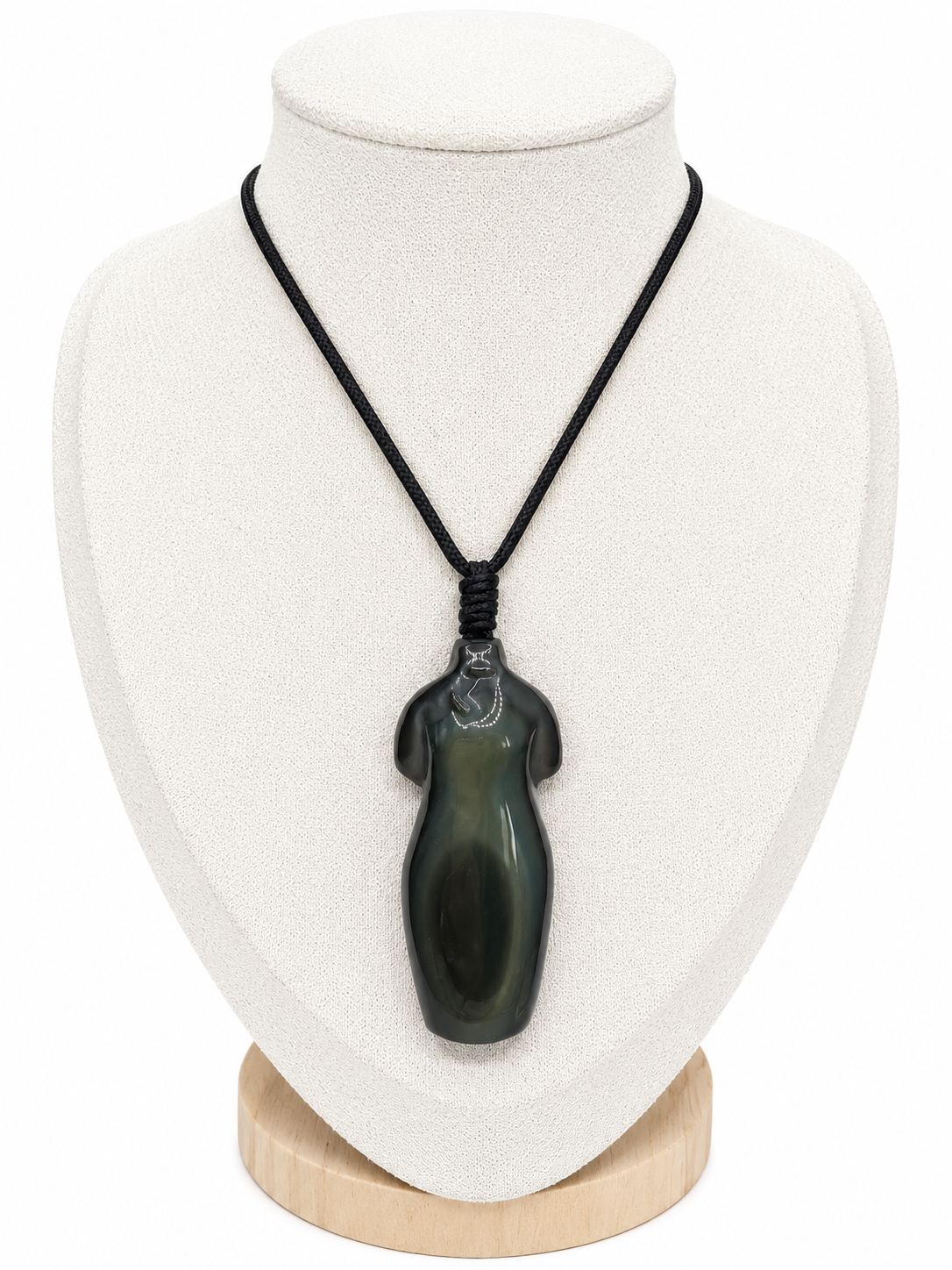 Golden Obsidian Goddess Pendant Necklace