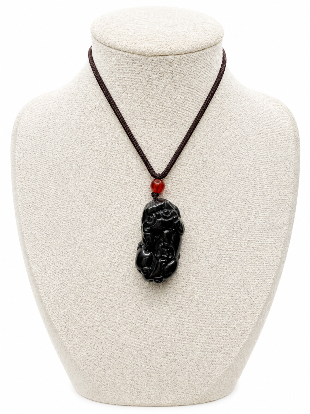 Black Obsidian Pixiu Pendant Necklace