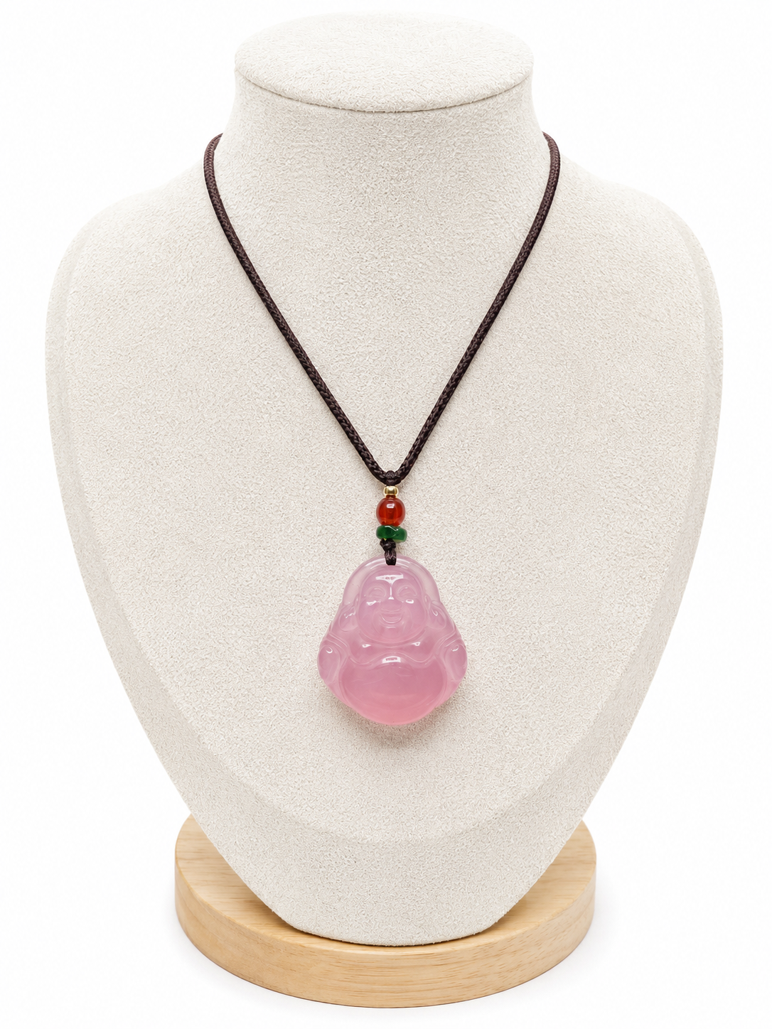 Pink Buddha Pendant Necklace