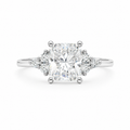 Radiant-cut Moissanite Ring