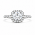 Halo Moissanite Pavé Band ring