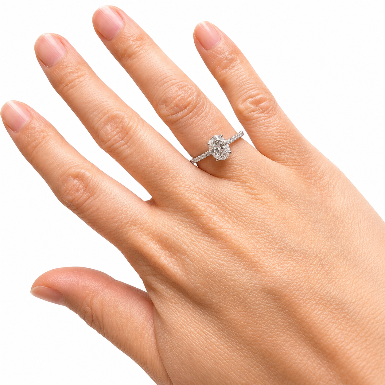 1CT Oval-cut Moissanite