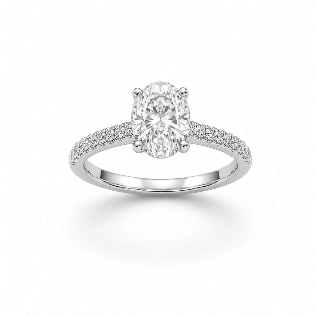 1CT Oval-cut Moissanite