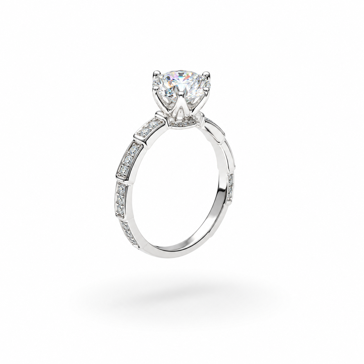 Artik Round-cut Moissanite ring