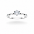 0.5 CT Round Cut Moissanite Engagement Ring