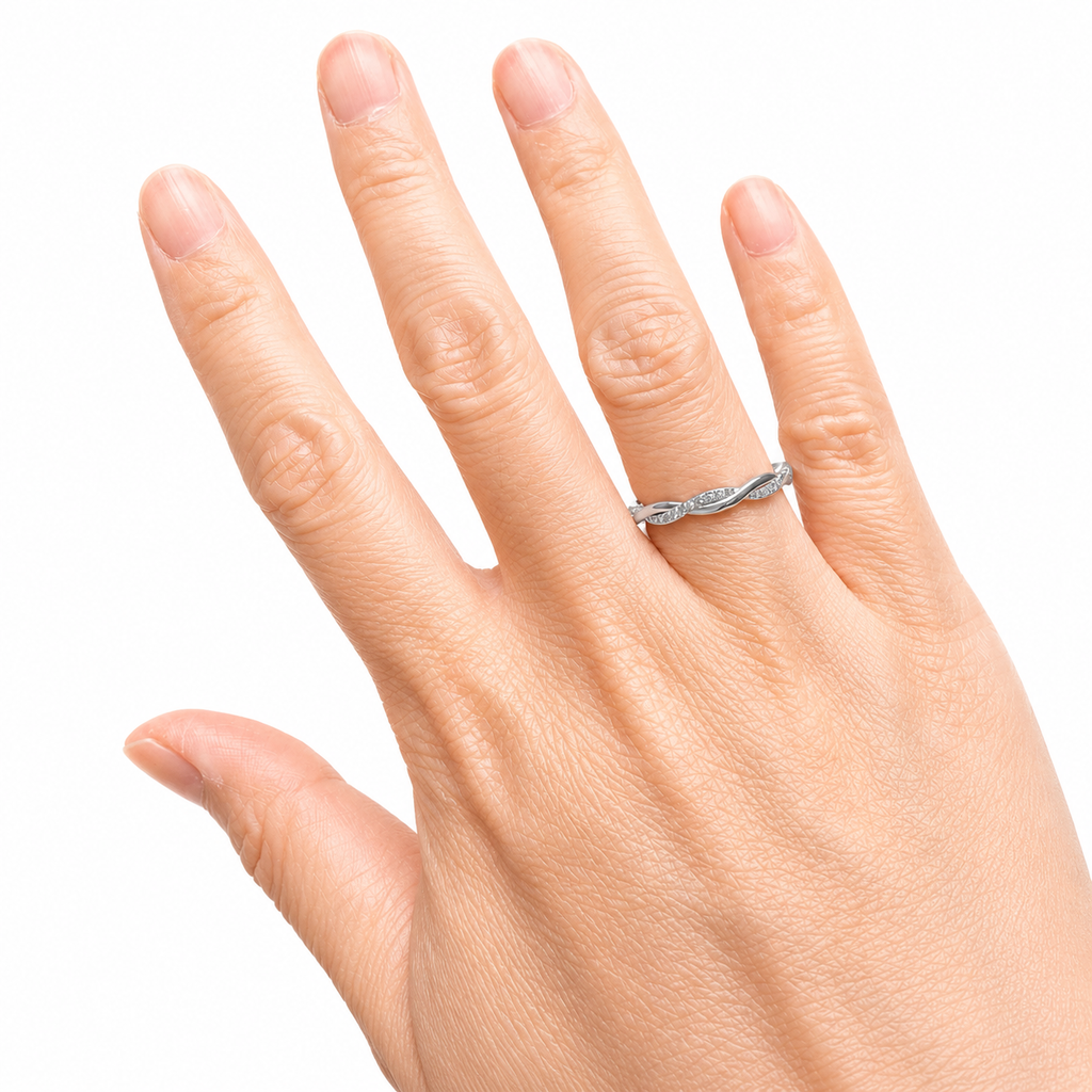 Infinity Twist Moissanite ring