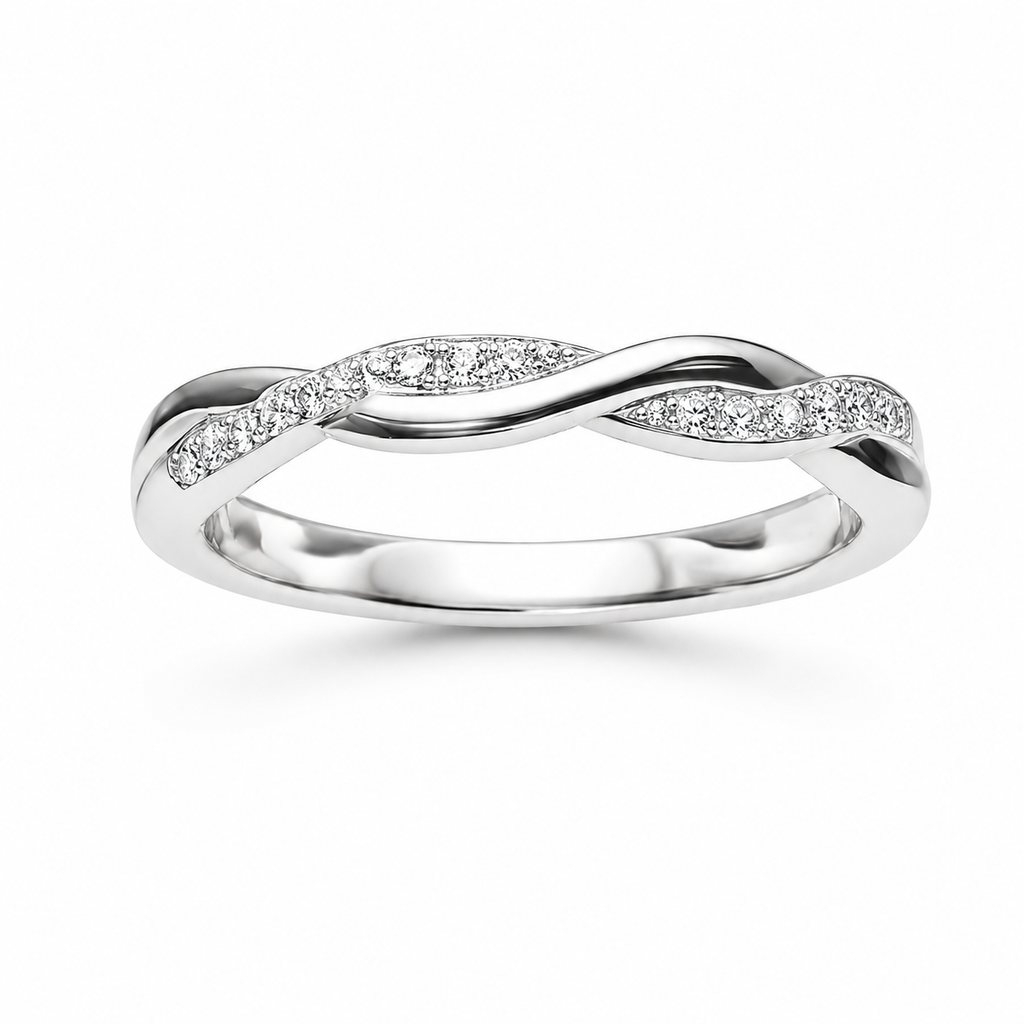 Infinity Twist Moissanite ring