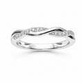 Infinity Twist Moissanite ring