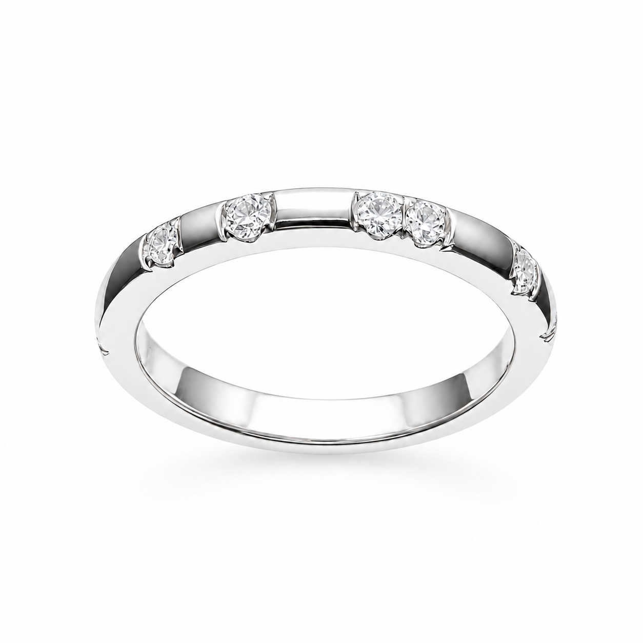 Minimal Moissanite Accent ring