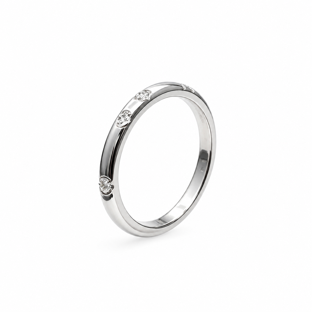 Minimal Moissanite Accent ring