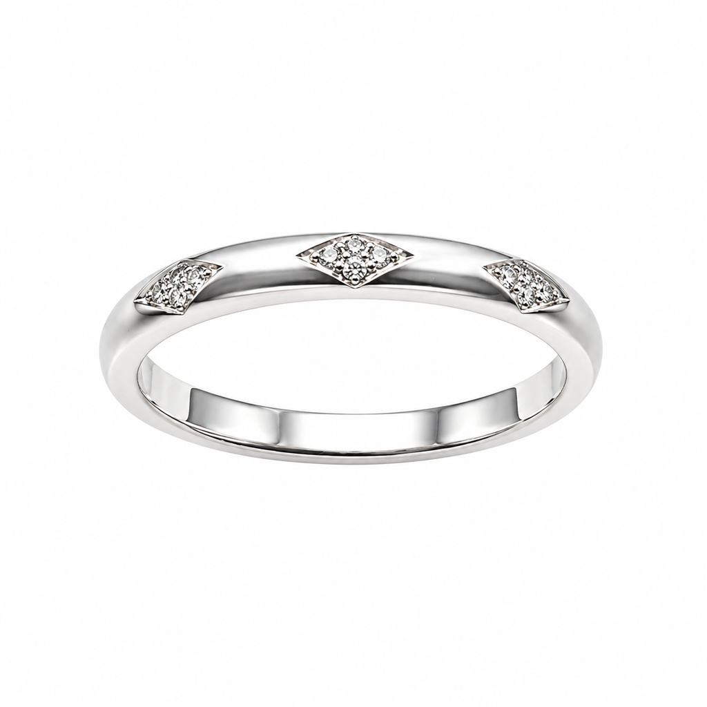 Moissanite Accent Band ring