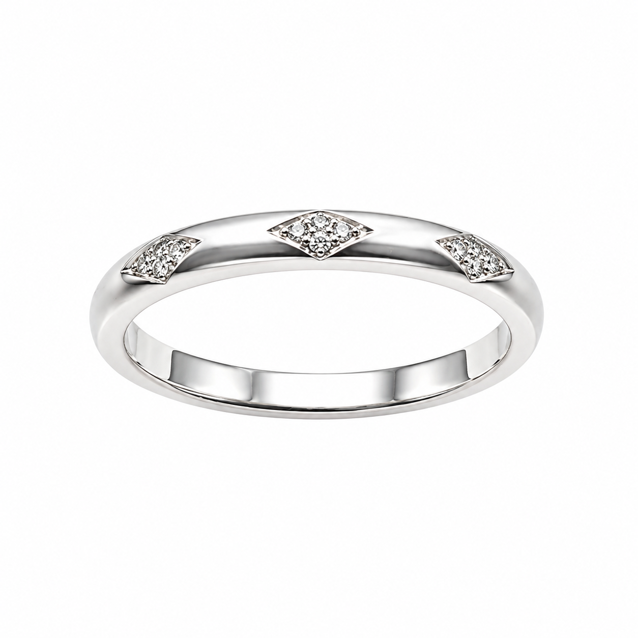 Moissanite Accent Band ring