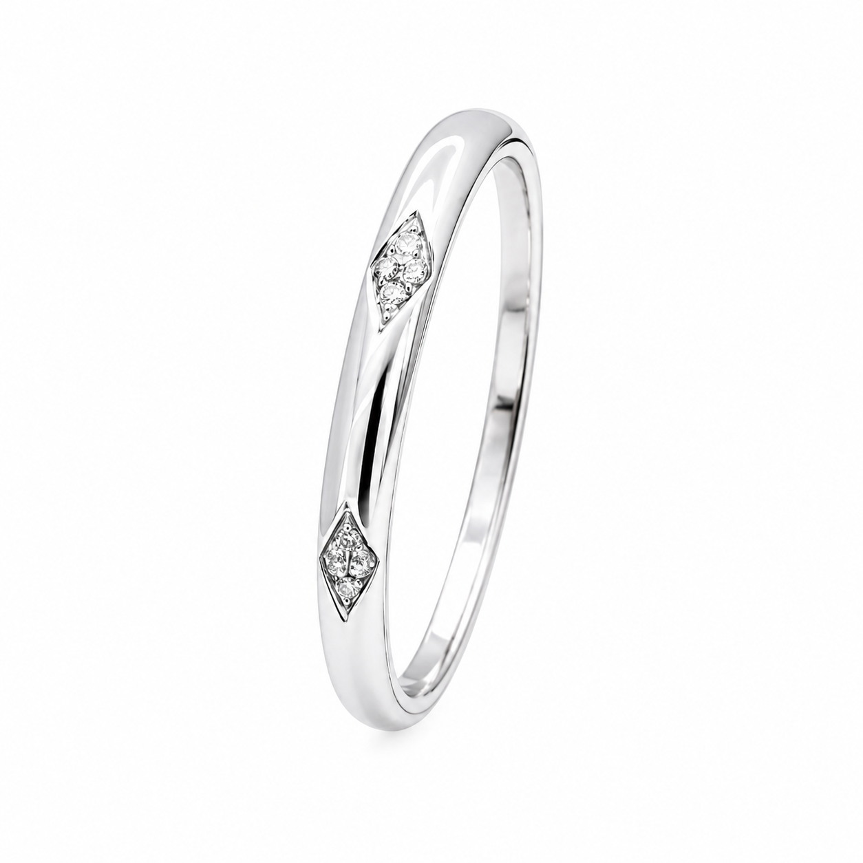 Moissanite Accent Band ring