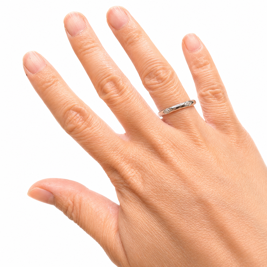 Moissanite Accent Band ring