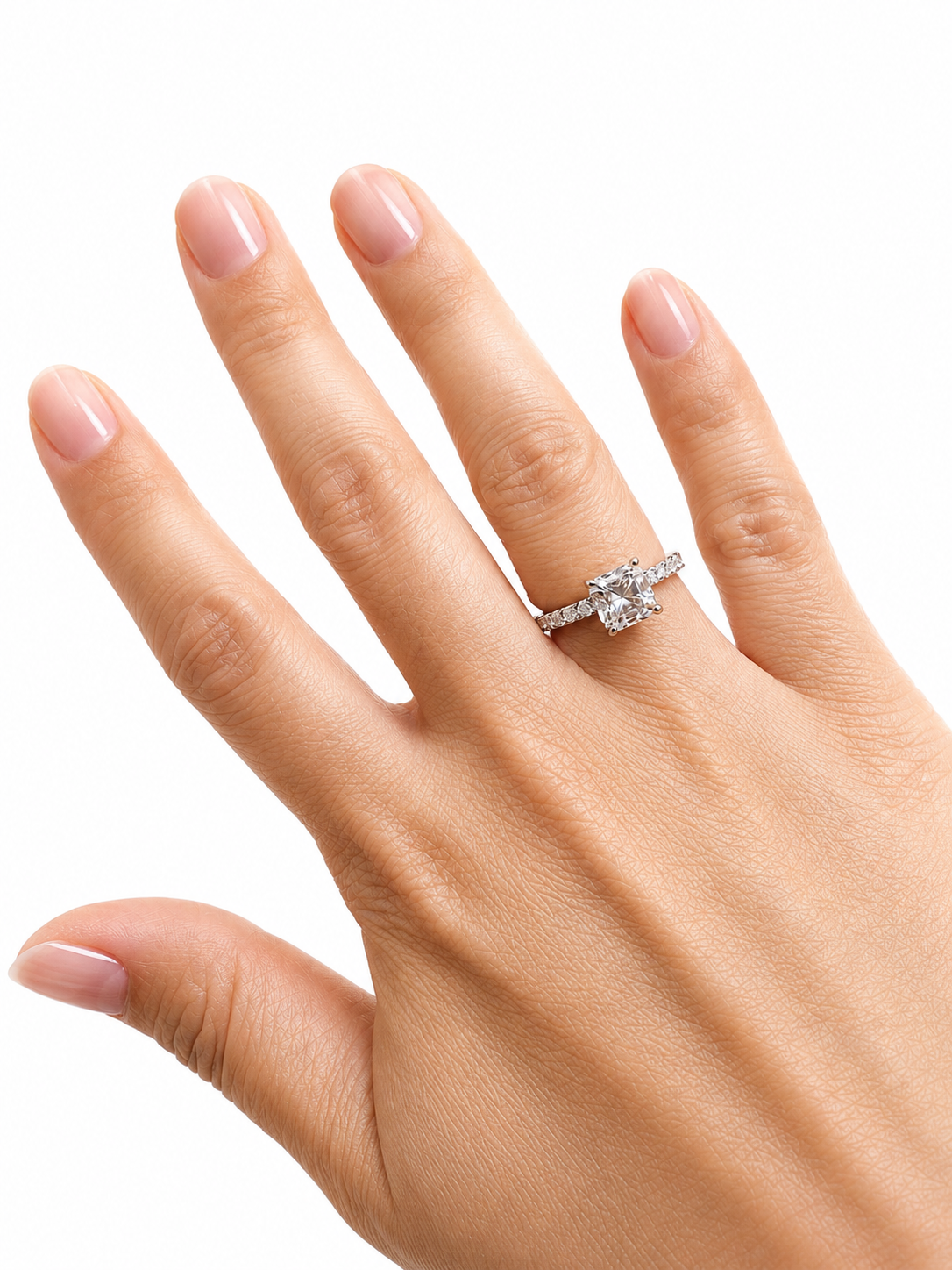 2CT Asscher cut Moissanite | S925 Silver