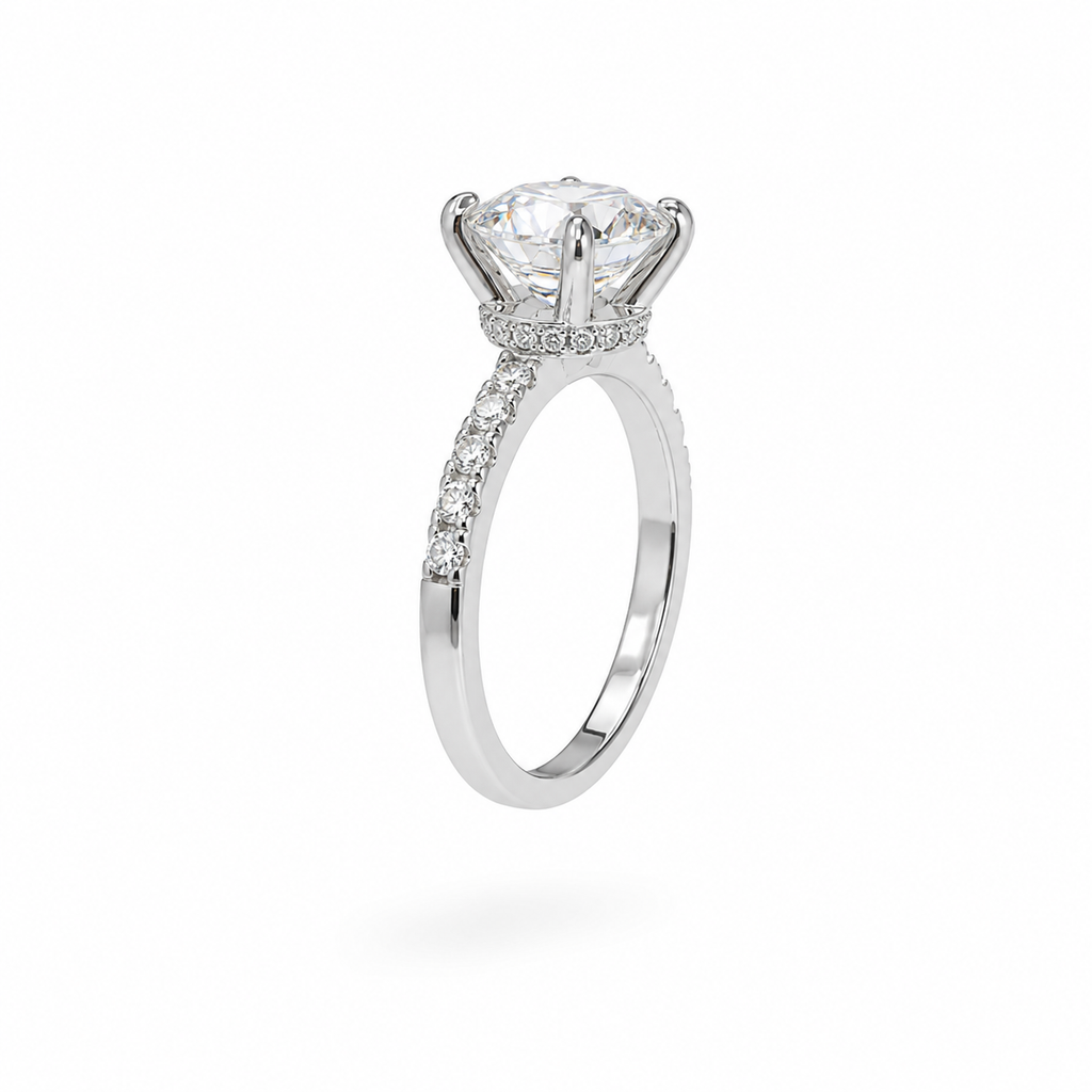 2CT Asscher cut Moissanite | S925 Silver