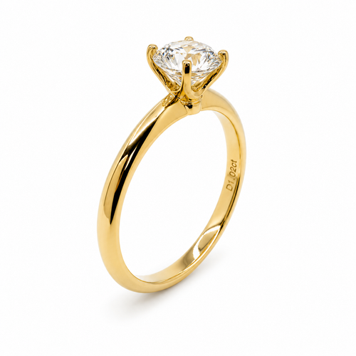 10k Solid Gold 1CT Lab Diamond Solitaire engagement ring