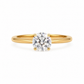 10k Solid Gold 1CT Lab Diamond Solitaire engagement ring