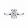 Solid 18k Gold 2CT Oval cut Moissanite Engagement ring
