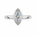 Classic Marquise Cut Moissanite Solitaire ring in S925 sterling silver