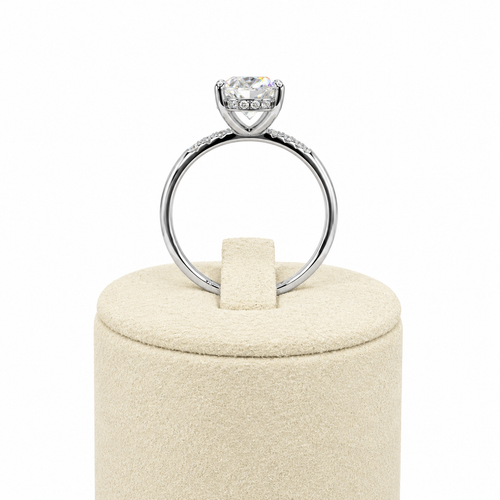 3CT Moissanite Oval Cut Engagement ring Pavé band S925  Sterling silver